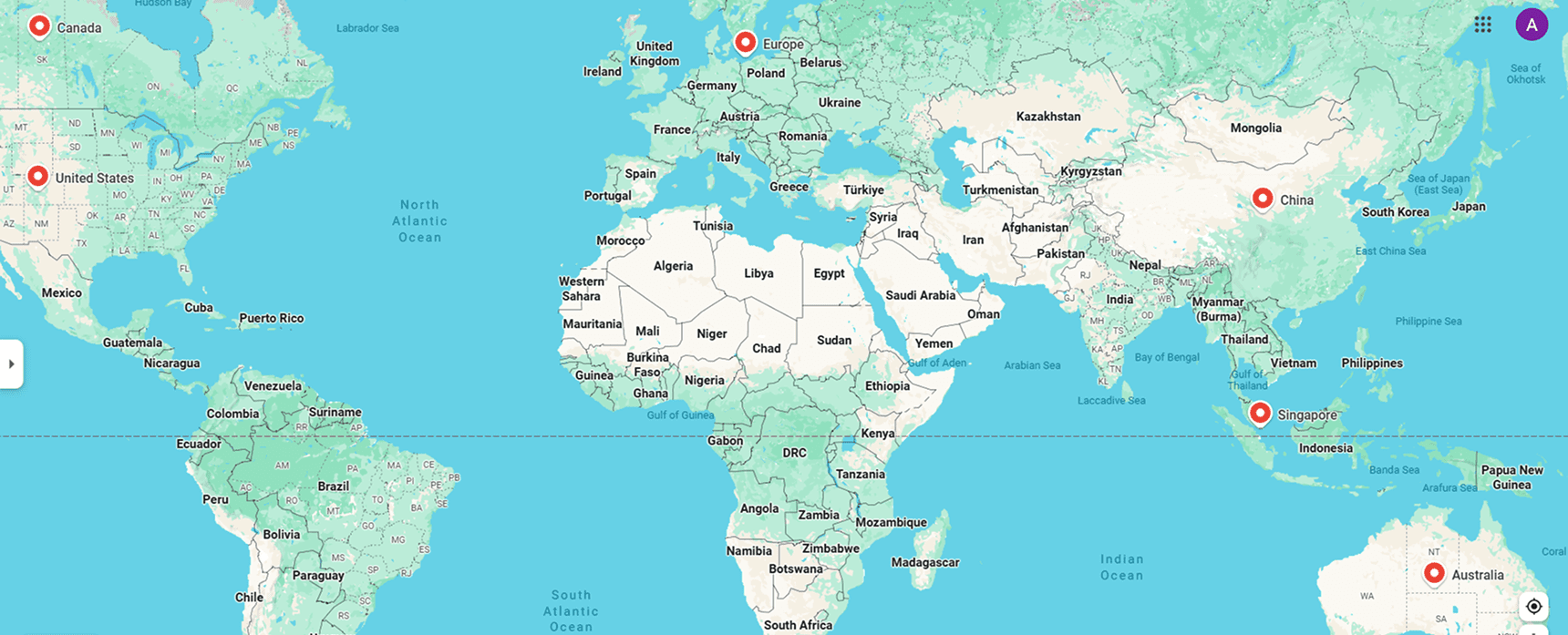 Map highlighting Egypt in northern Africa.